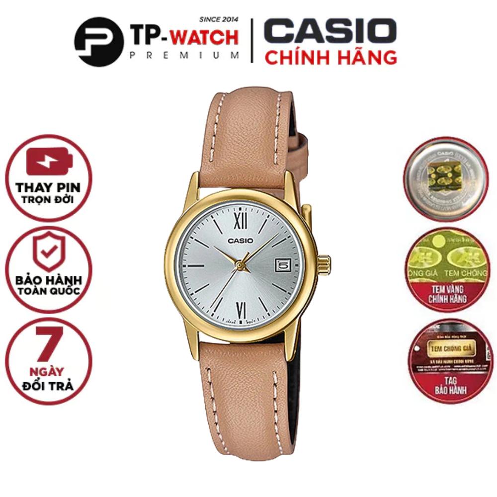 Đồng Hồ Nữ Dây Da Casio Standard LTP-V002GL-7B3UDF Chính Hãng - LTP-V002GL-7B3