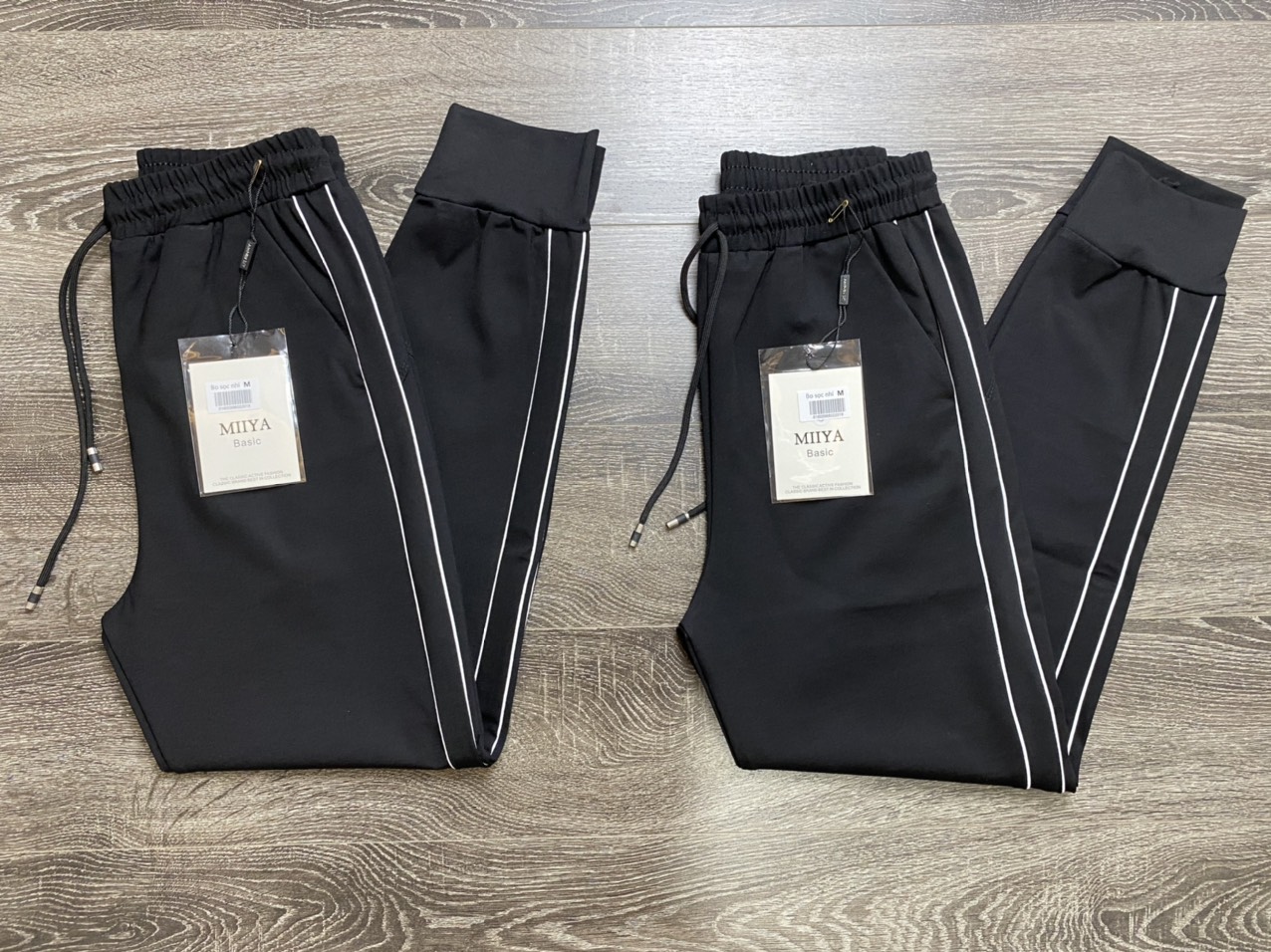 Quần jogger nữ Ruby Fashion bo gấu dáng dài cạp chun dây buộc, kiểu sọc nhí 2 bên