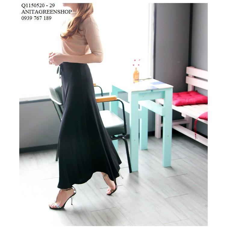 Q1150520 CHÂN VÁY MAXI MÀU ĐEN