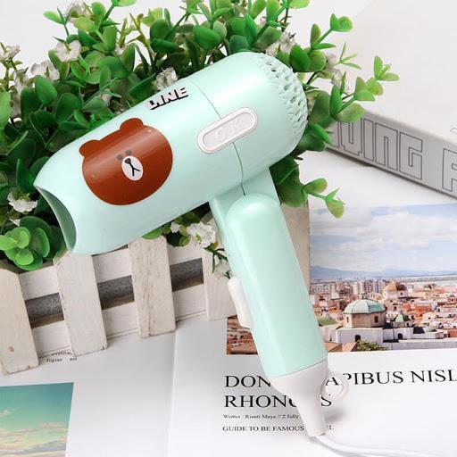 SẤY CỰC NHANH - MÁY SẤY TÓC DU LỊCH MINI GẤP GỌN HÌNH GẤU THỎ MÈO KITTY DOREMON SIÊU XINH