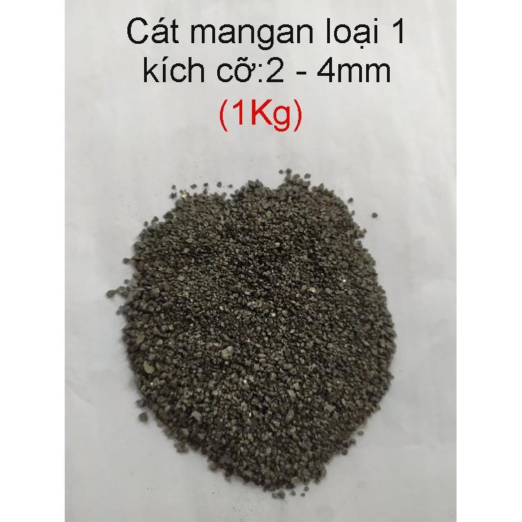 Cát Mangan lọc nước loại 1 (1kg). Cát Mangan bọc 2 lớp chất lượng cao. Kích cỡ 2 - 4mm