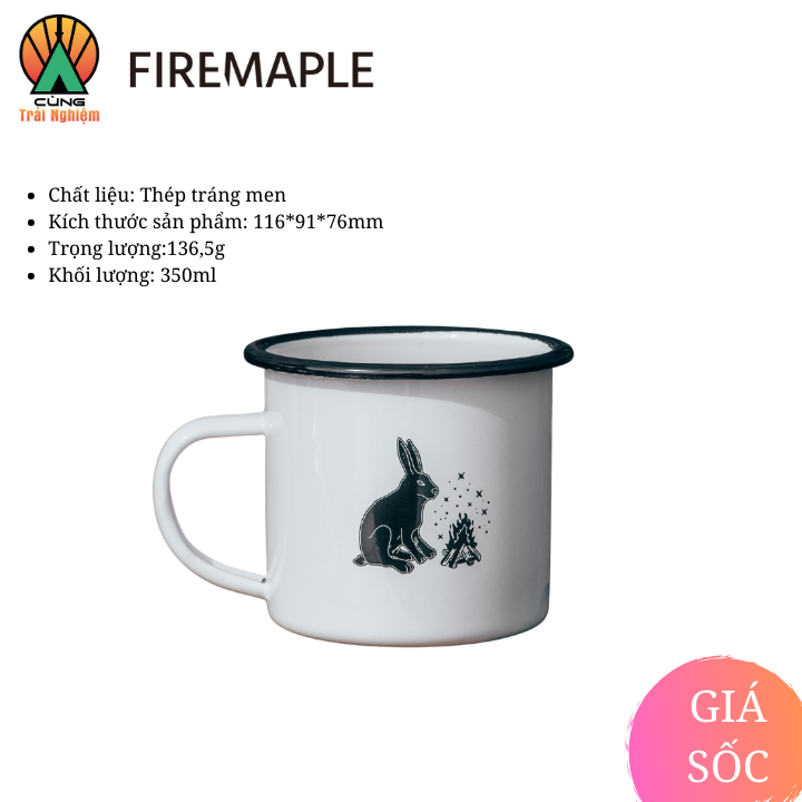 [CHÍNH HÃNG] Cốc tráng men in hình của Firemaple