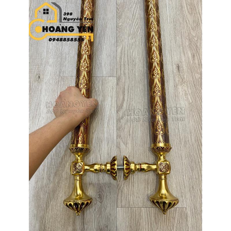 Tay nắm cửa bằng đồng, tay nắm đồng cửa gỗ, cửa kính, thép dài 60cm, 80cm, 1m - EL