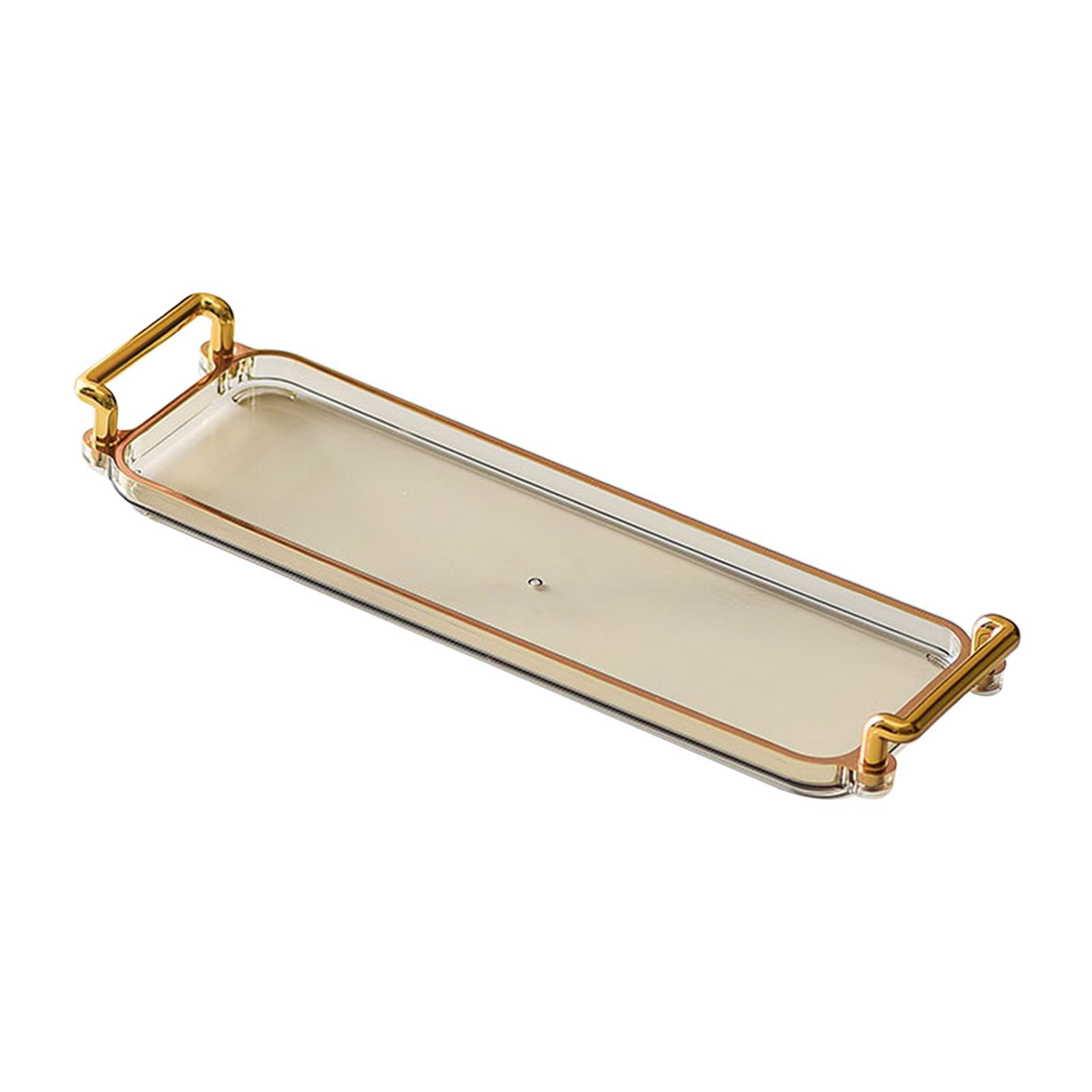 Nordic Serving Tray Decorative Tray with Handles Dessert Tray Multifunction Food Snack Tray Vanity Tray for Toilet Living Room Home Bathroom