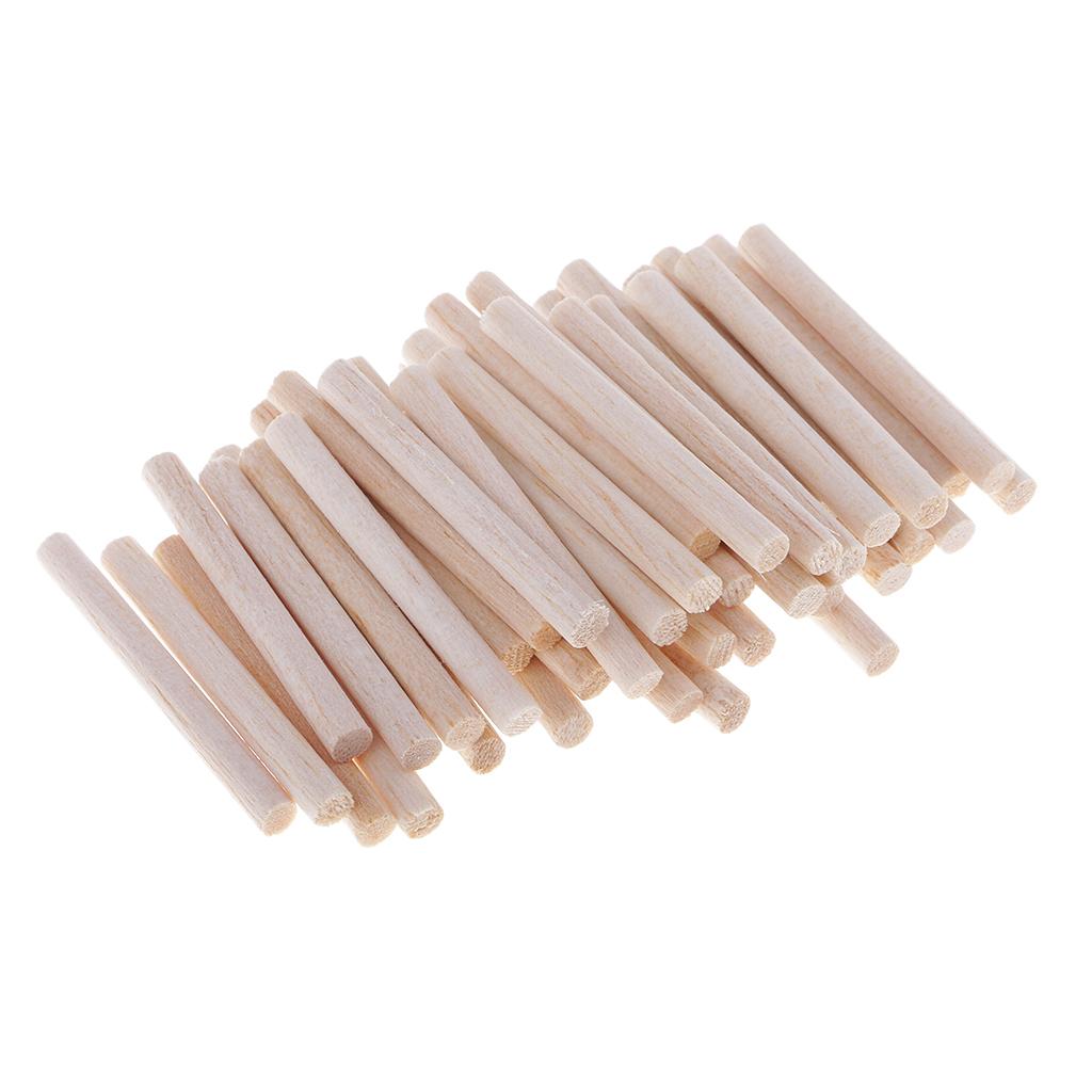 70 Gói Gỗ Balsa Dowels Que Gậy Gỗ Nhẹ Đa Năng Gỗ-Đường Kính 5 Mm, 50 Mm Dài 120 Mm