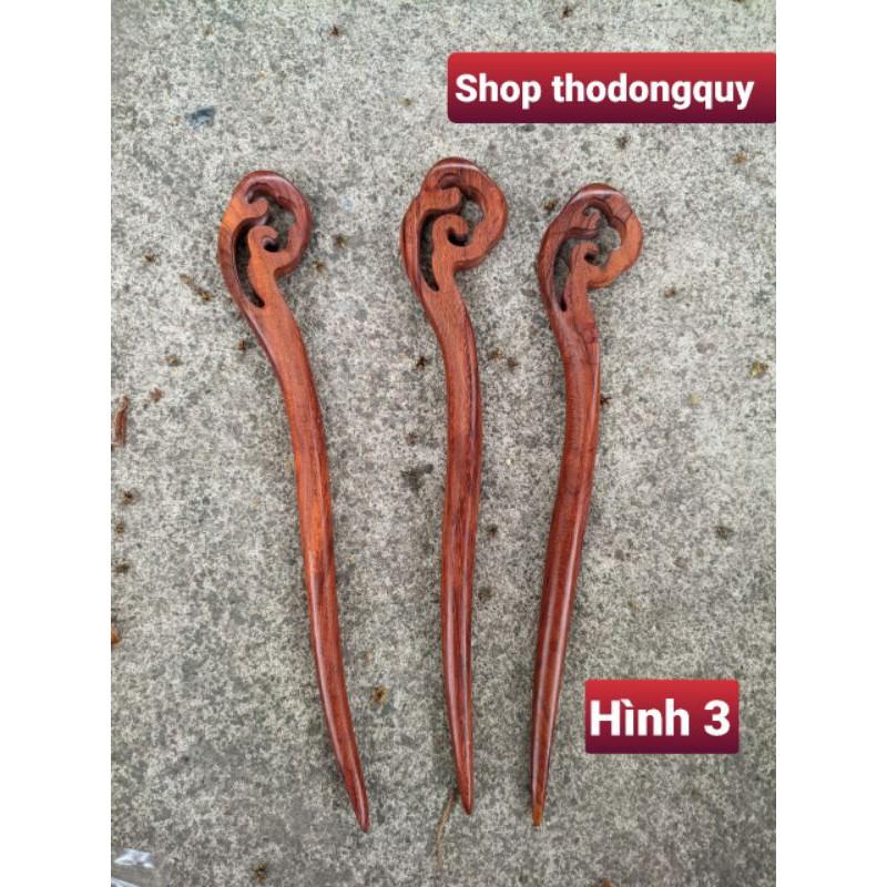 Châm cài tóc bằng gỗ giáng hương kiểu mới thời trang và phong cách