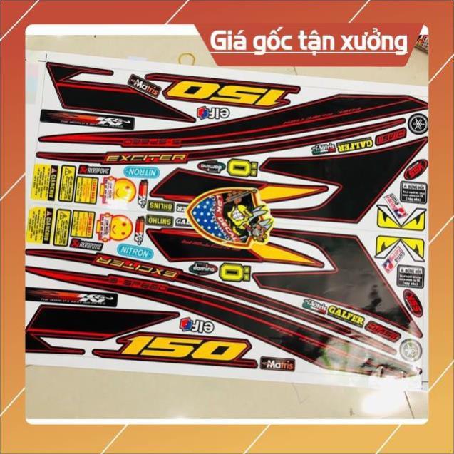 Tem rời ex 150 sọc chỉ đỏ đen 3 lớp ko bay màu
