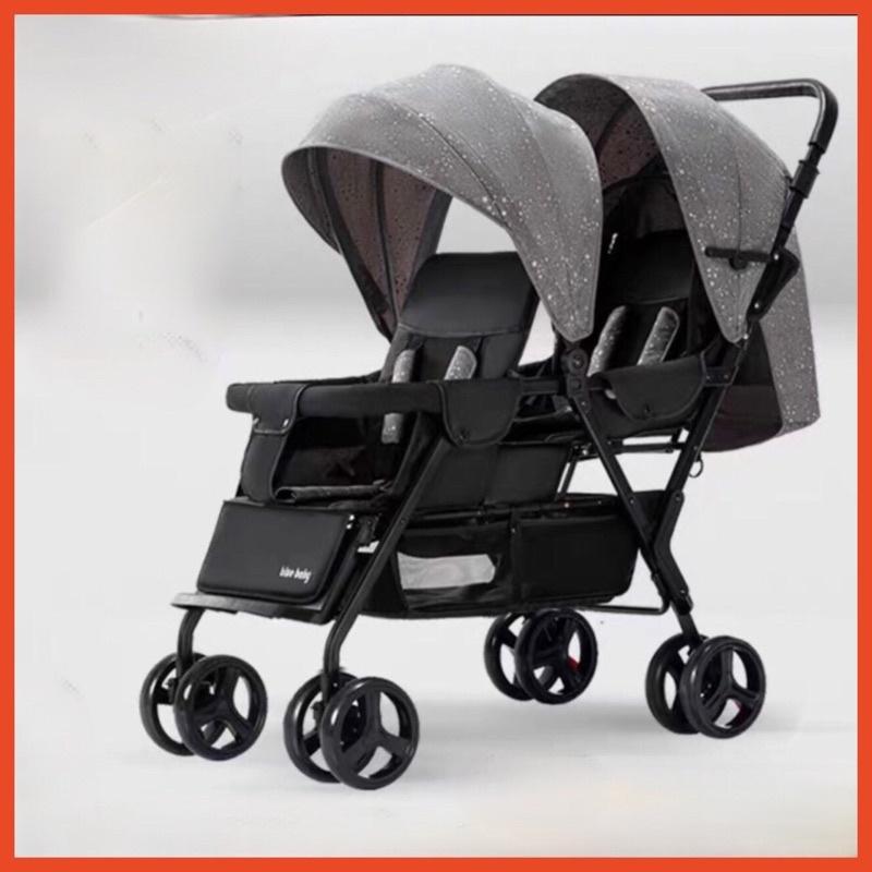 Xe đẩy đôi cho béhàng chính hãng Bluel baby sẵn hàng
