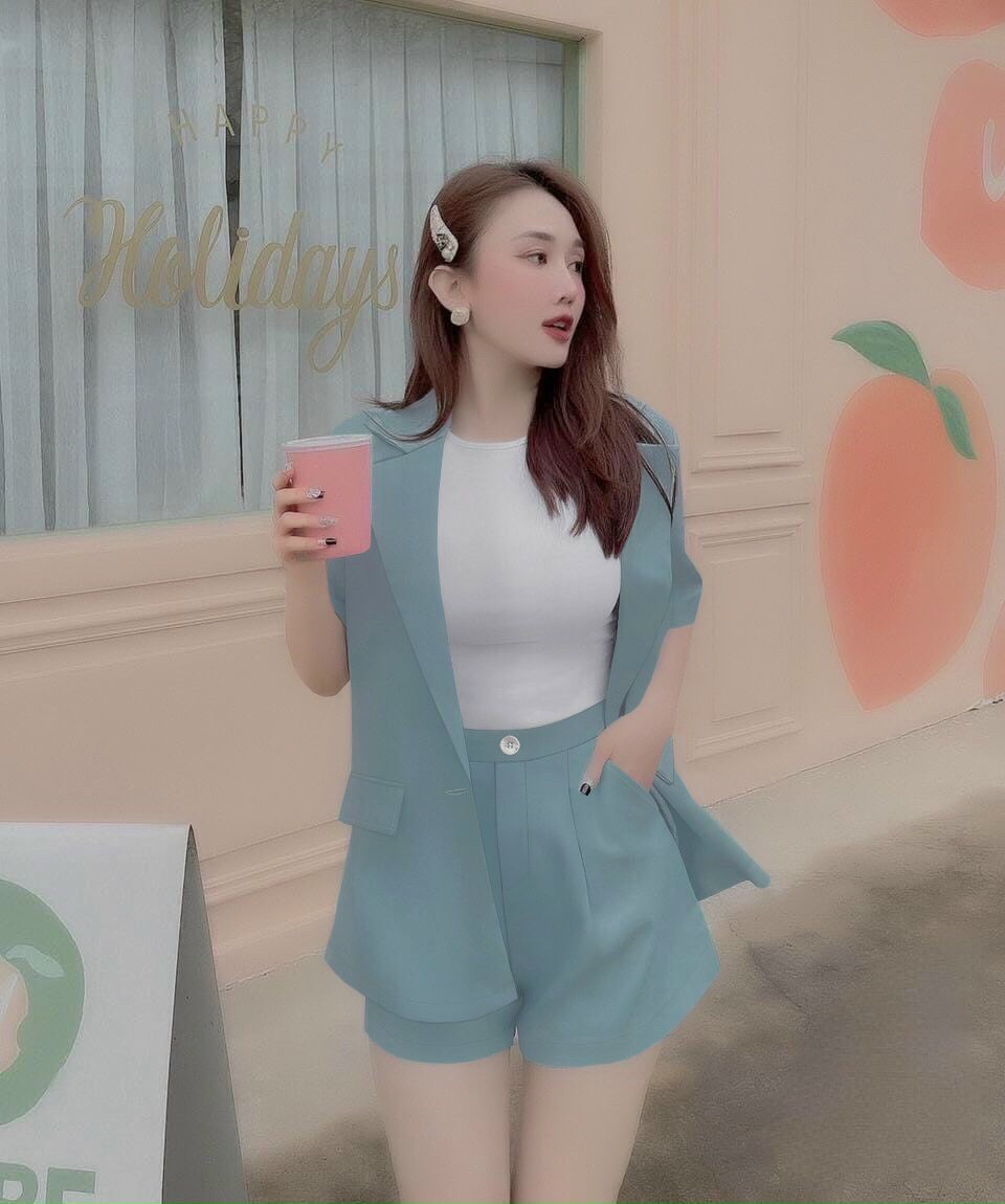 Sét nguyên bộ vest 3 món xinh xắn