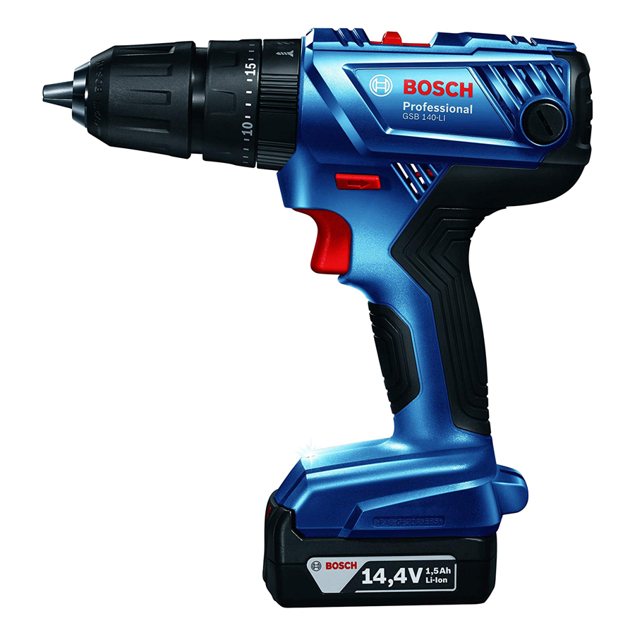 Máy Khoan Vặn Vít Dùng Pin Động Lực Bosch GSB 140-LI + Phụ Kiện