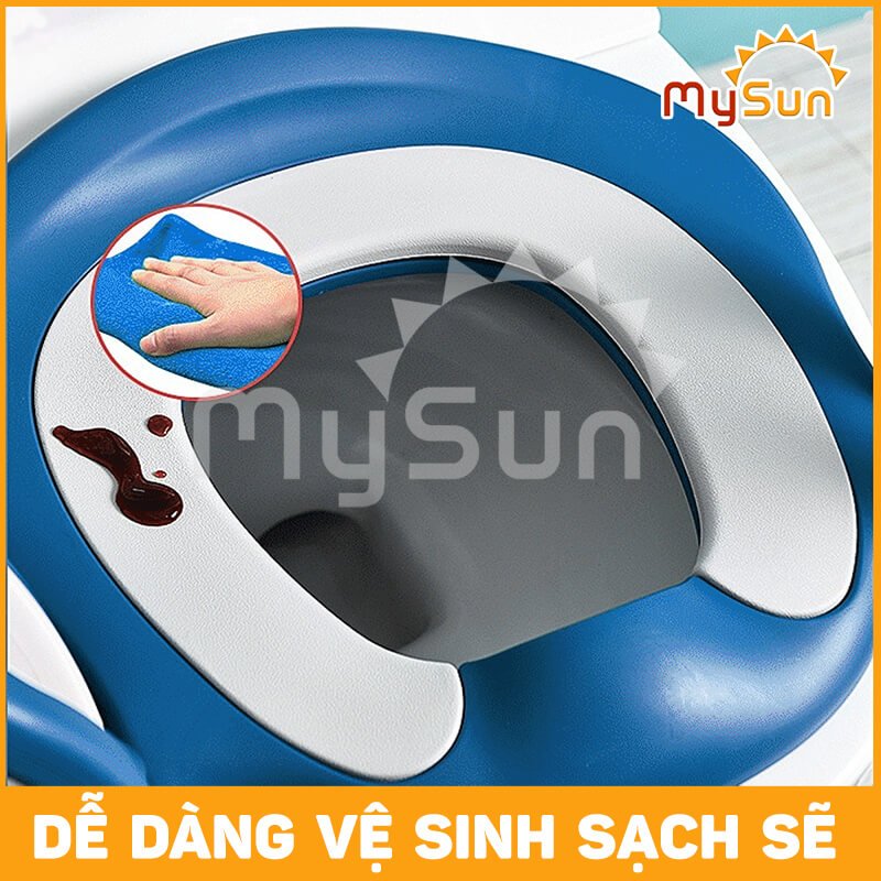 Thang ghế bô nắp bệ thu nhỏ bồn cầu vệ sinh Toilet chống trượt an toàn cho bé MySun