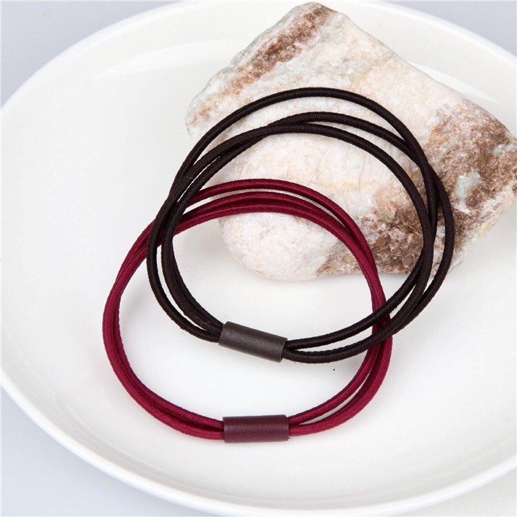 Combo 5 Dây Chun Buộc Tóc, Thun Cột Tóc Mảnh 3 Vòng Màu Sắc Nhã Nhặn SC23