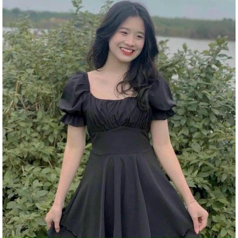 Jumpsuit xếp ly jguwcj thắt nơ đen trắng đỏ