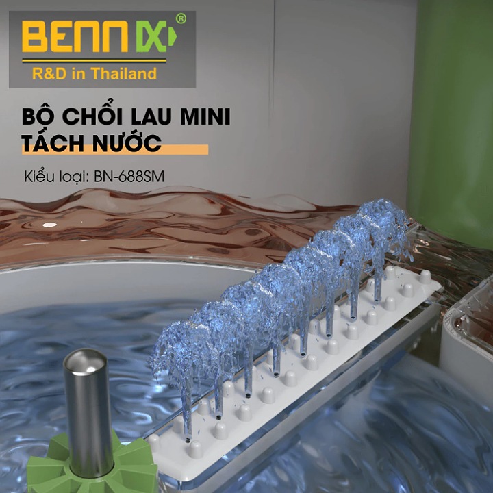 Bộ chổi lau nhà tách nước bẩn mini thông minh Bennix BN-688SM