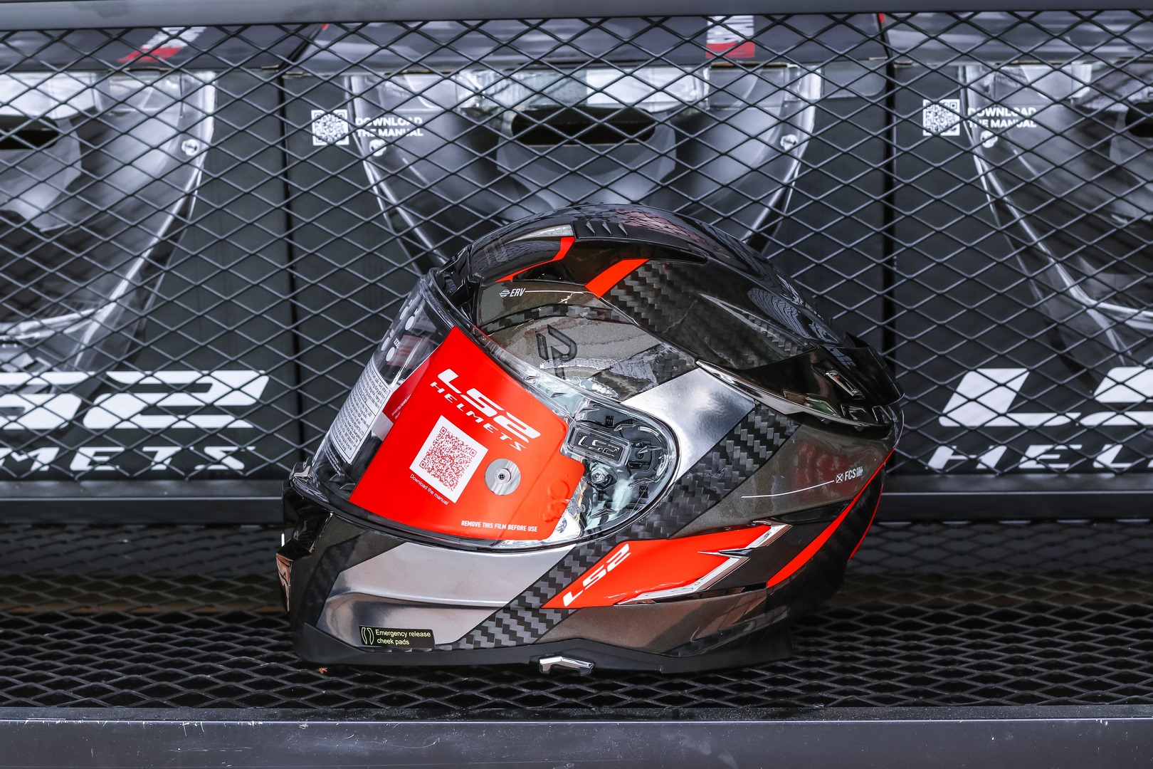 MŨ BẢO HIỂM FULLFACE 2 KÍNH LS2 FF327 CHALLENGER CARBON - GARA20