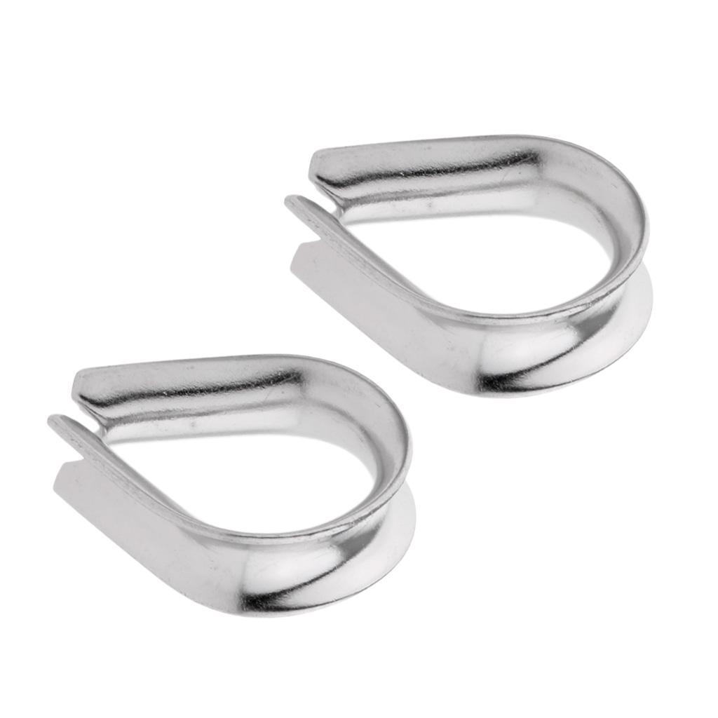 3X 2 Pieces Stainless Steel Heart Shaped Cable Thimbles Wire Rope Fitting- 2mm