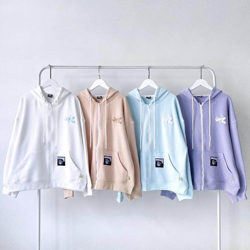 UPZ Áo Khoác Hoodie Dây Kéo Cơ Bản SS2