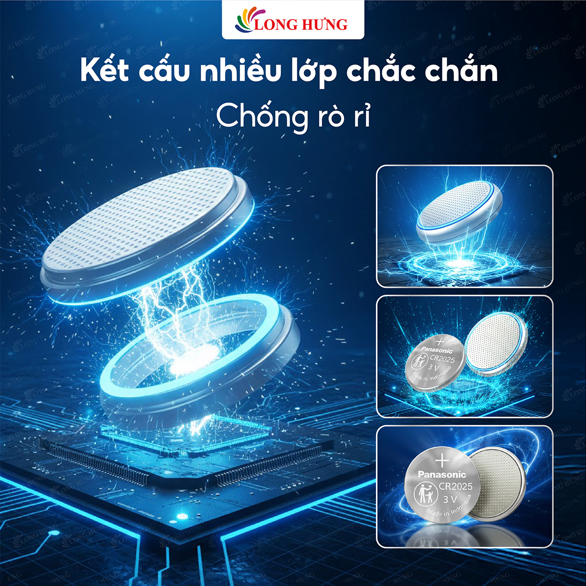 Pin nút Panasonic 3V CR-2025/5BN (1 viên/3 viên/5 viên/10 viên/50 viên) - Hàng chính hãng