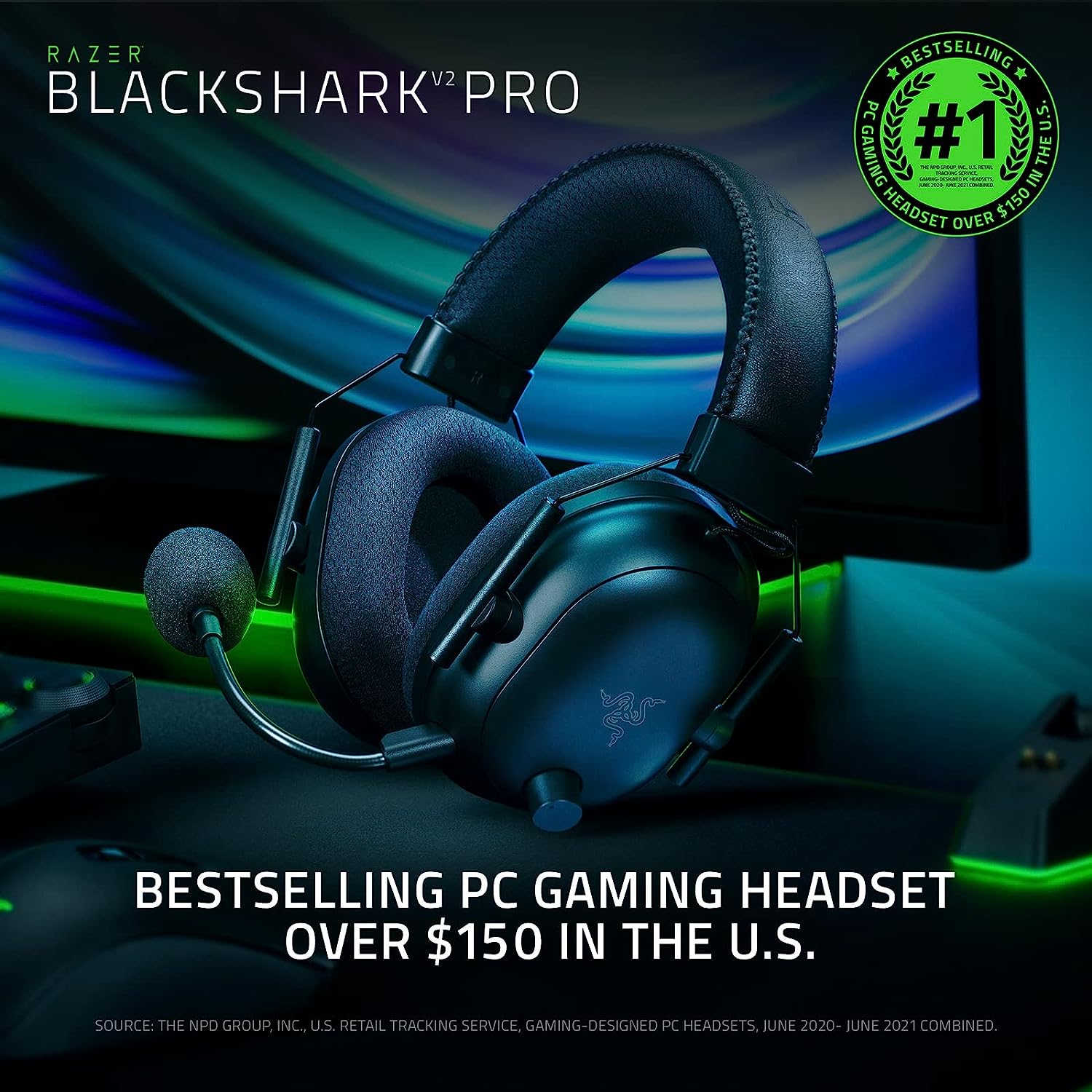 Hình ảnh Tai nghe Gaming không dây Razer BlackShark V2 Pro - Hàng chính hãng