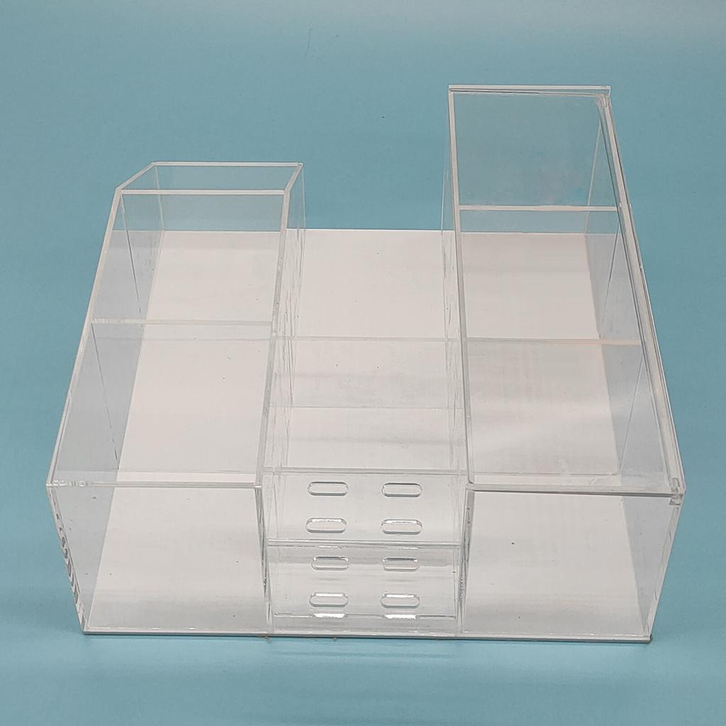 2X Cosmetic Organizer Eyelash Extension Tools Storage Box Transparent Acrylic