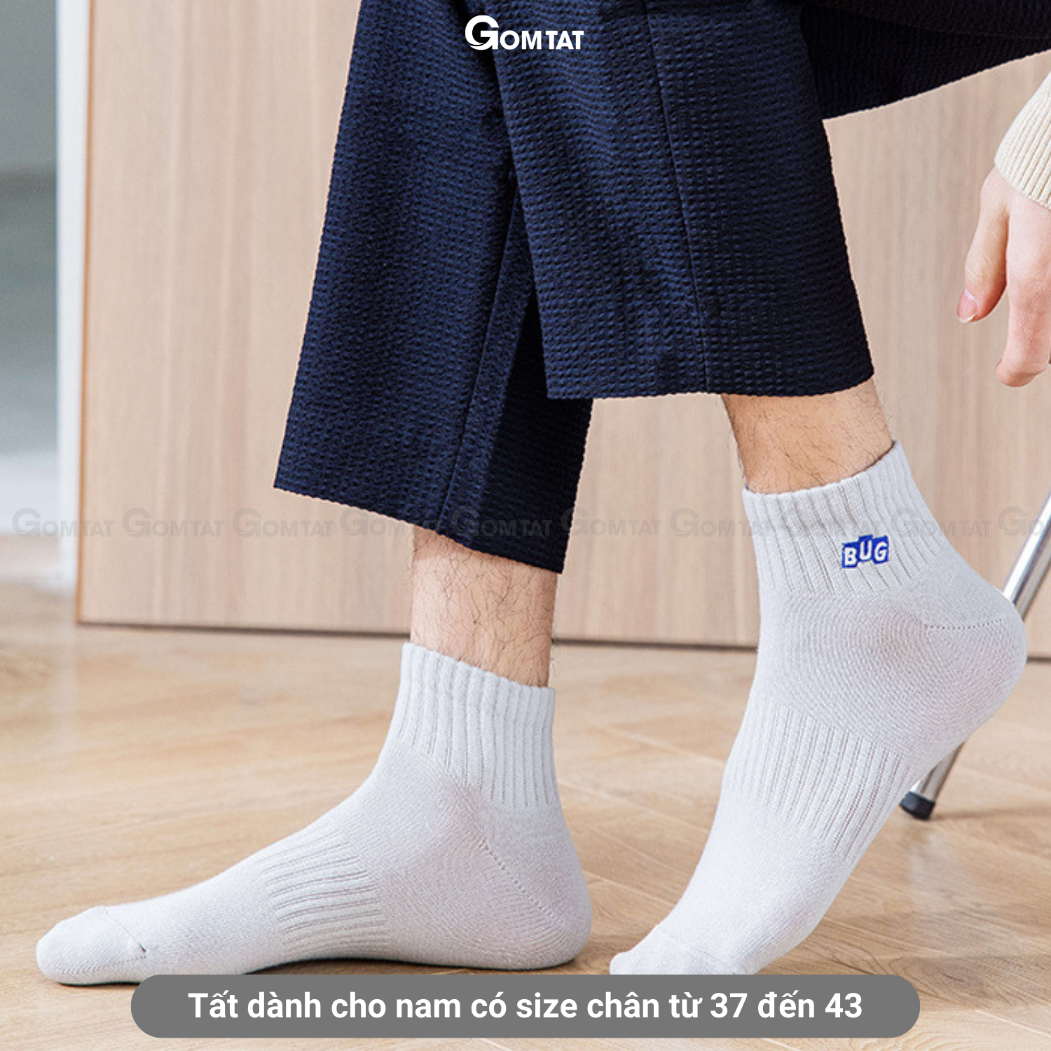 Hình ảnh Set 5 đôi Tất nam cổ ngắn chất liệu cotton cao cấp, vớ cổ thấp nam mềm mại thoáng mát 5 đôi sử dụng cả tuần - CNCC-BUG