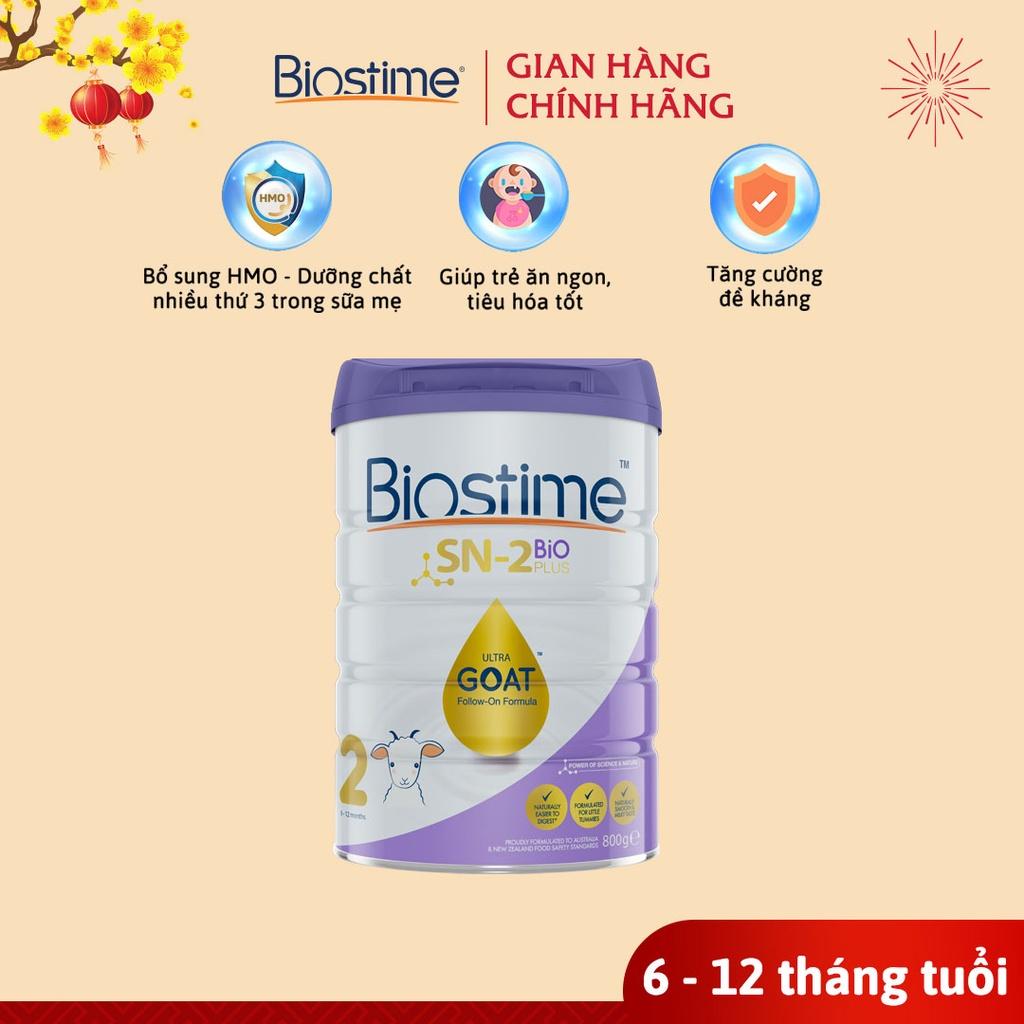 Sữa Dê Biostime Ultra Goat số 2 cải thiện tiêu hóa tăng cường hấp thu cho bé 800g