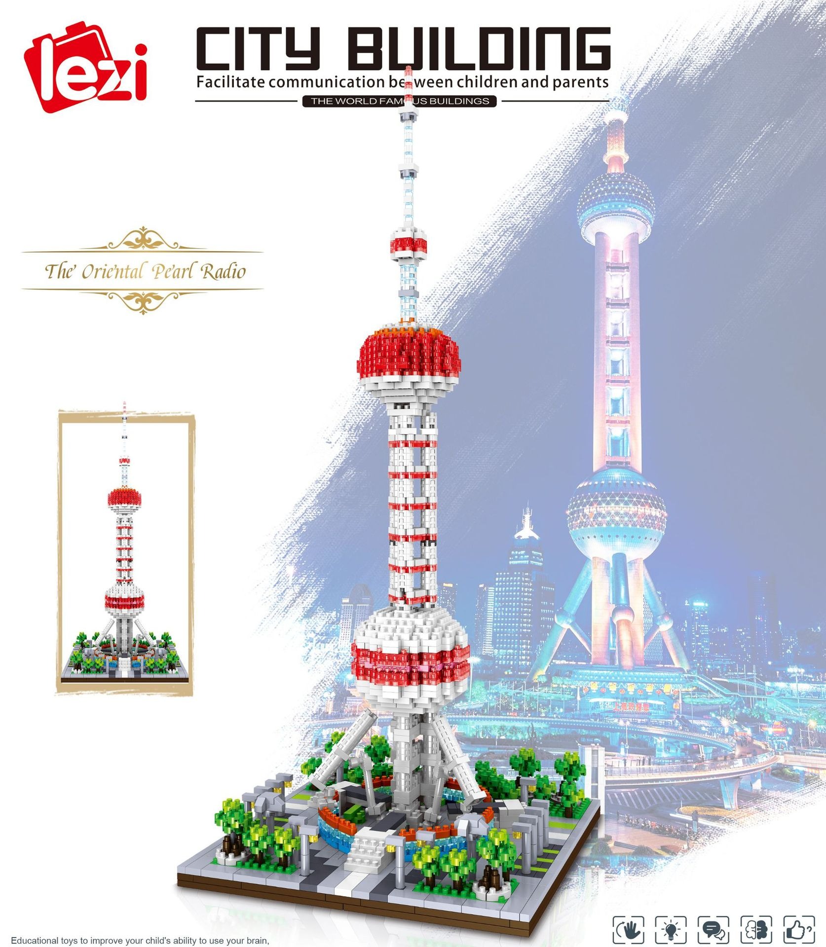 Đồ chơi xếp hình kỳ quan thế giới Có sách hướng dẫn ghép