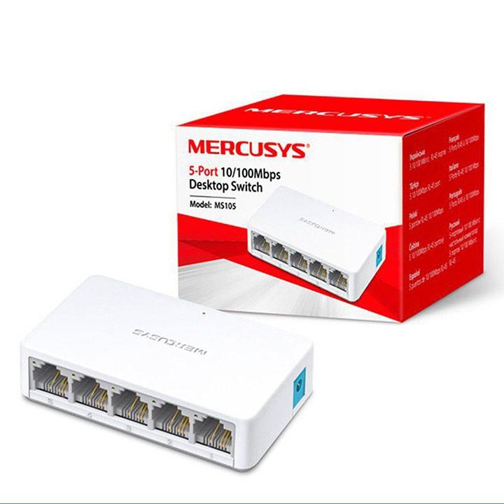 Bộ chia tín hiệu để bàn 5 cổng 10/100Mbps Mercusys MS105 bộ chia mạng- Hàng chính hãng