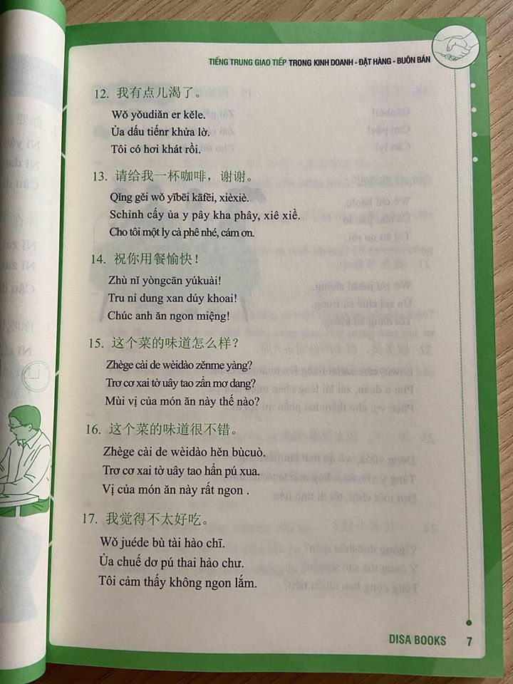 sách-combo 2 sách Tiếng Trung giao tiếp trong Kinh doanh Đặt hàng Buôn bán và Sổ tay 7 bước đàm phán thương mại (Song ngữ Trung - Việt có phiên âm)+DVD tài liệu