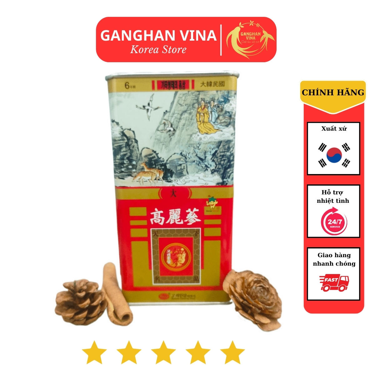 Hồng Sâm Củ Khô KGS - Tăng cường sức đề kháng, hệ miễn dịch