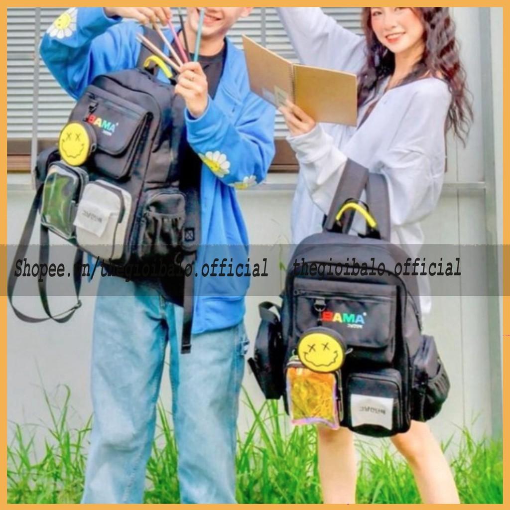 Balo cặp ulzzang basic nam nữ thời trang đi học đi chơi du lịch giá rẻ đựng vừa laptop canvas BAMA | thegioibalo
