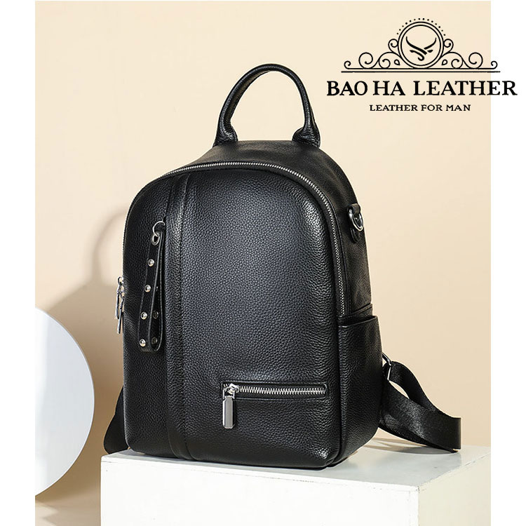 Ba lô nữ da bò đa năng BHM8119 Vừa là balo vừa là túi đeo chéo vai