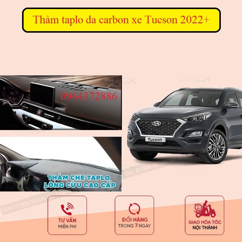 Thảm taplo da carbon 3 lớp xe Tucson 2022+ có chống trượt