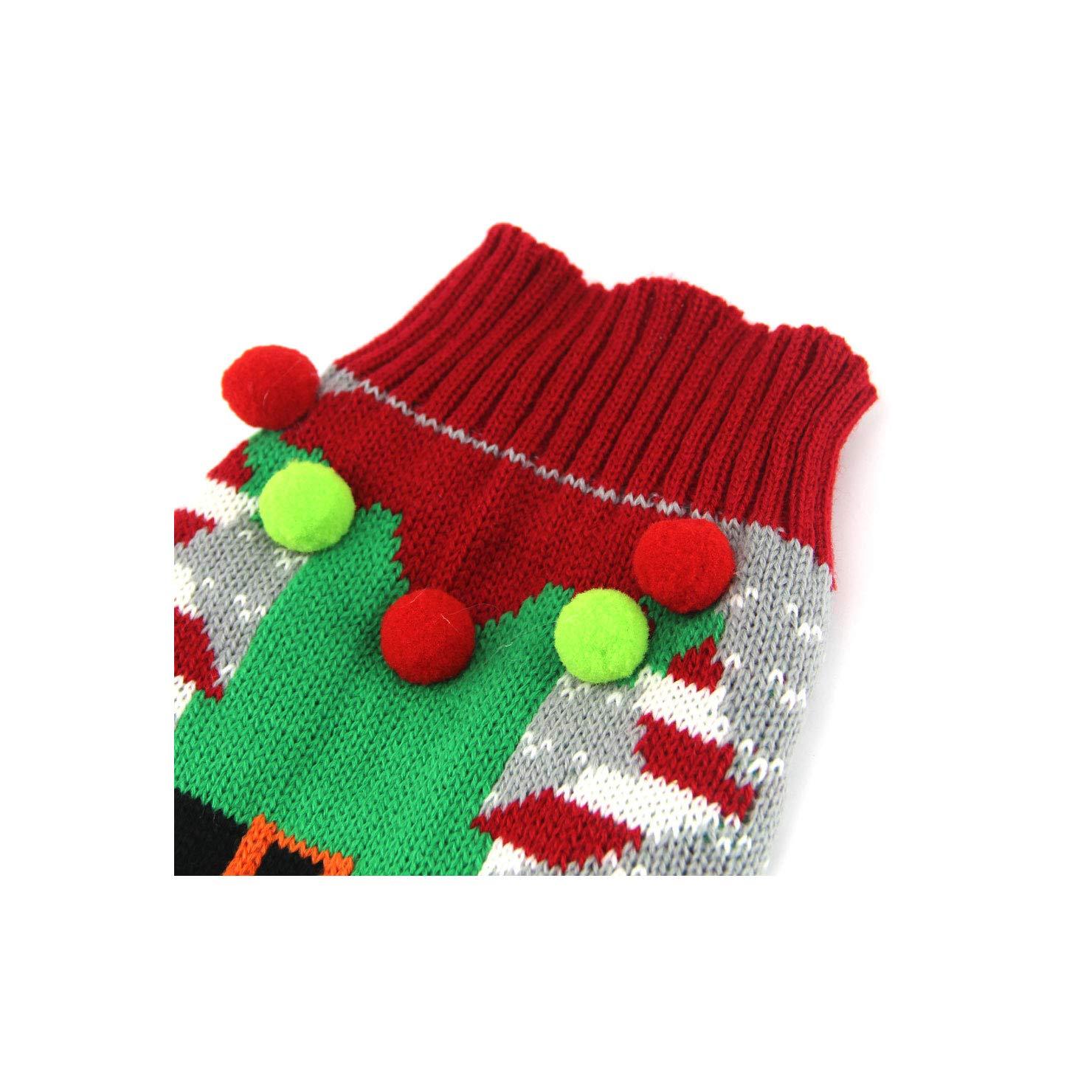 Trang phục chó quần áo áo len bông ăn mừng lễ Giáng sinh áo khoác áo len đan áo len thú cưng áo len thú cưng trang phục thời trang món quà con chó con cho