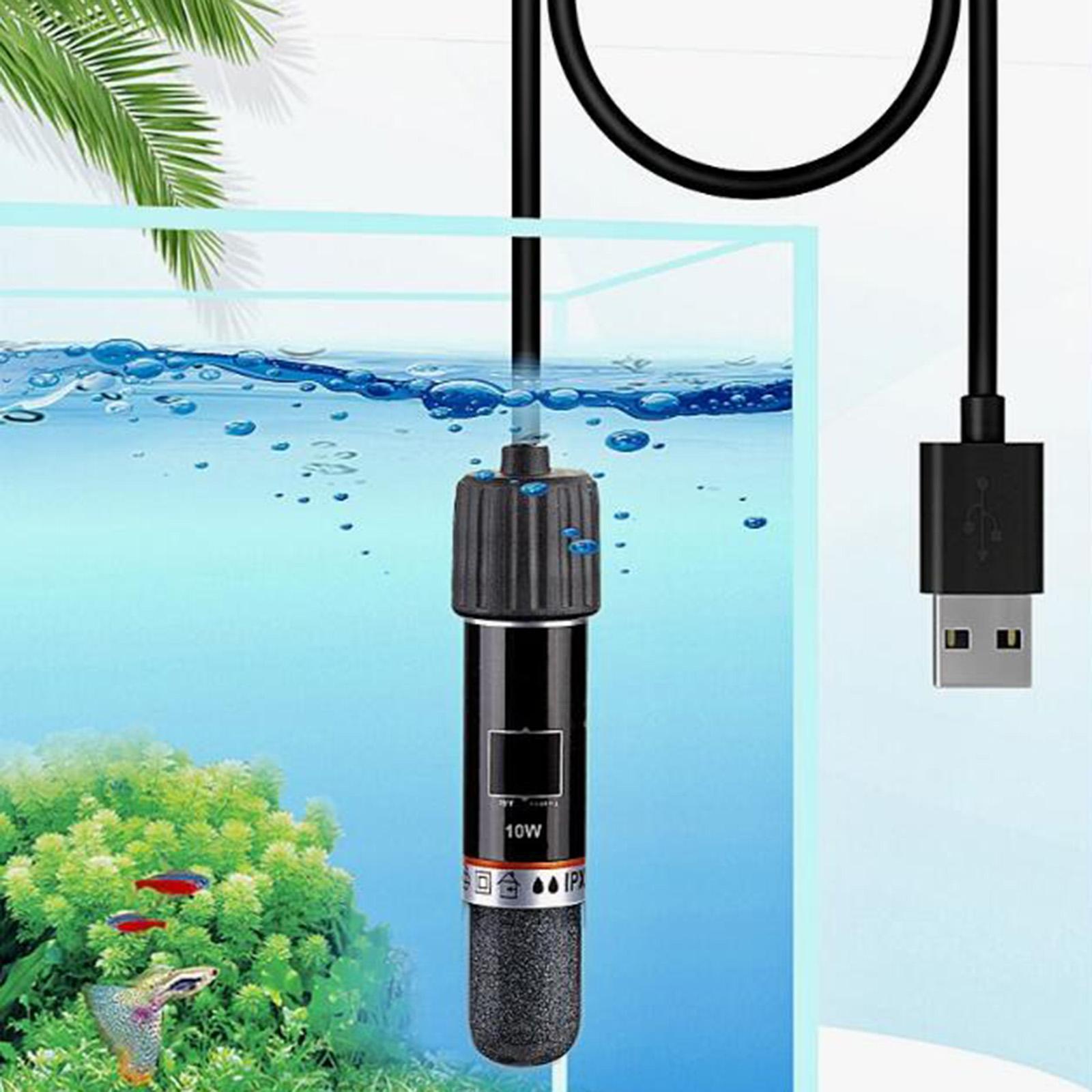 Aquarium Heater Small Fish Tank Heater Digital Display Auto Heating Tool for Pet Drinking Waterer Reptile Aquatic Terrarium