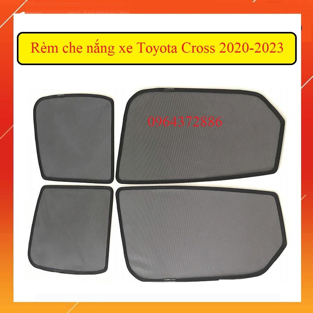 Rèm che nắng nam châm xe Toyota Cross 2020-2023 bộ 4 tấm cho 4 cửa tặng kèm đế giữ rèm