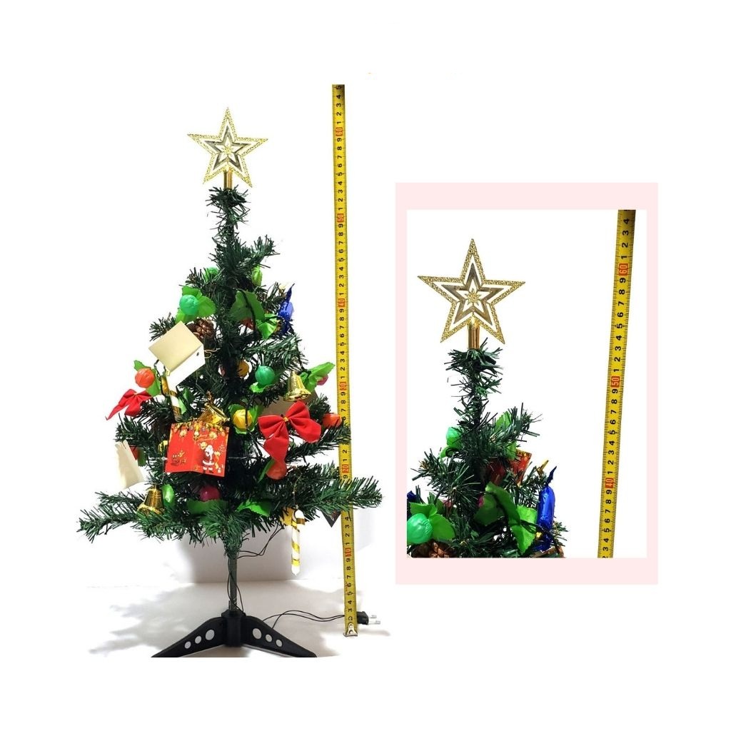 Cây Thông Noel 60 Cm + Kèm Phụ Kiện Trang Trí