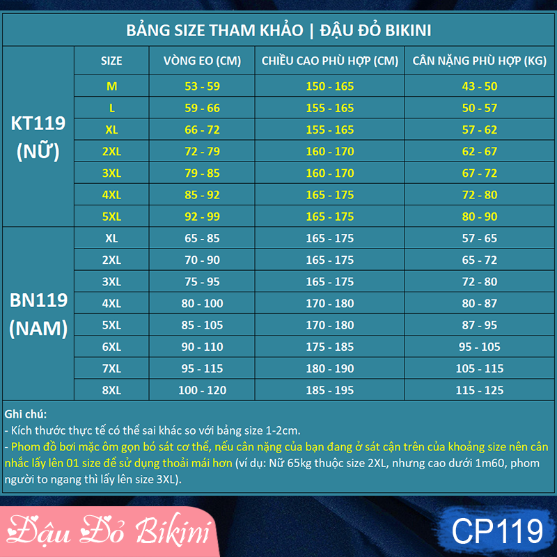 Đồ Bơi Đôi Big Size Dài Tay &amp; Quần Dài Chống Nắng 3-4 chi tiết, bộ bơi size đại có áo khóa kéo dễ mặc, cỡ lớn đến 125kg, thun lạnh Lycra dày mịn mát | BN119 &amp; KT119