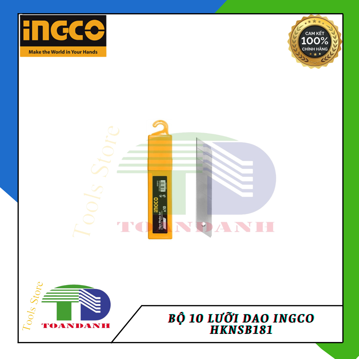 Bộ 10 lưỡi dao Ingco HKNSB181