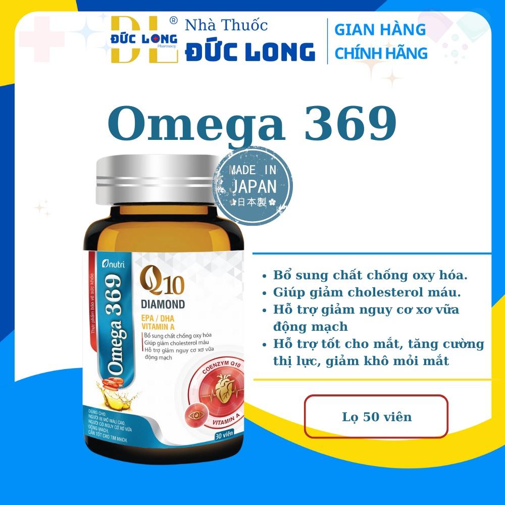 Omega 369 Q10 Diamond – cho Trái tim khỏe, mắt sáng, GIẢM CHOLESTEROL, ngủ ngon – Hộp 1 lọ x 50 viên