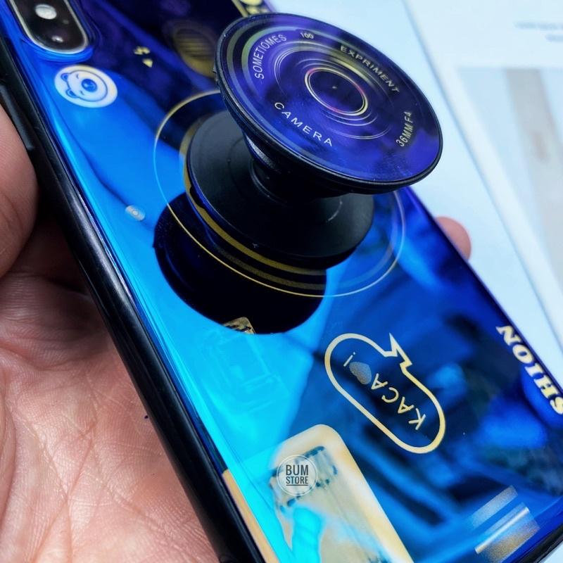 Ốp Lưng Dẻo In Họa Tiết Camera Kèm Popsocket Đồng Bộ Cho iphone X / XS MAX / 8 PLUS / 7 PLUS / 6 Plus