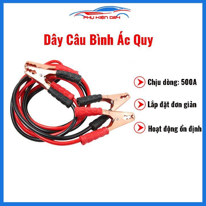 Dây câu nối bình ắc quy ô tô xe hơi cường độ 500A hỗ trợ khởi động xe