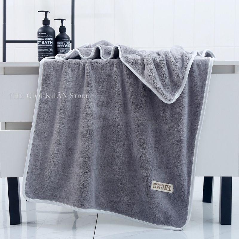 Khăn Tắm Dày Siêu Thấm Hút - Khổ 70x140 cho cả nam và nữ - Khăn tắm loại dày bọc viền siêu mềm mịn