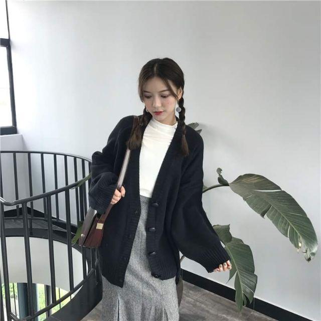 (Có sẵn)Áo khoác len cardigan style ulzzang