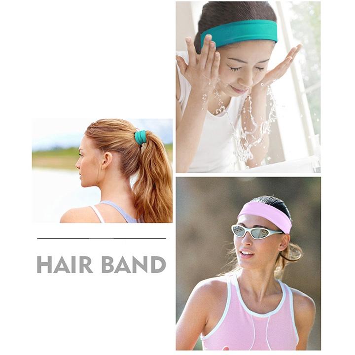 Băng đô thể thao nam nữ băng trán headband tập yoga cotton đeo trán thấm hút chặn mồ hôi bản 5cm BD004