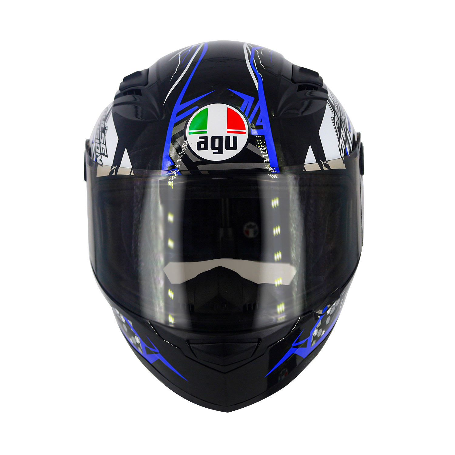 Mũ bảo hiểm Đẹp Moto Fullface Tem 75 Bóng _ Mũ Bảo Hiểm Phượt Fullface AGU có kính chắn gió, chống nắng, chông chói