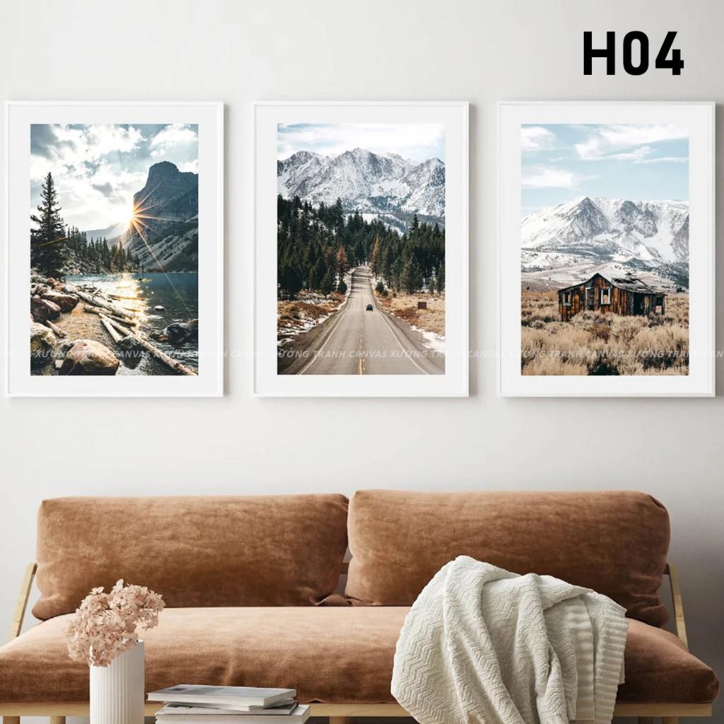 Set tranh treo tường, tranh dán tường phong cách hiện đại, tranh trang trí, canvas, HALO Decor