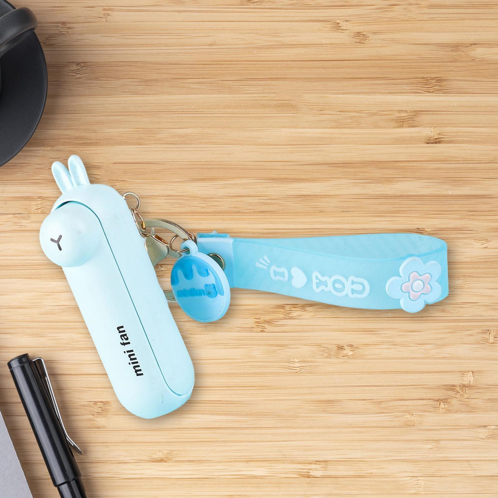 Keychain Fan Mini Cooling Fan Portable Mini Fan 3 Speeds Girls Kids USB Rechargeable Small Pocket Fan Personal Fan for Outdoor Sports Indoor