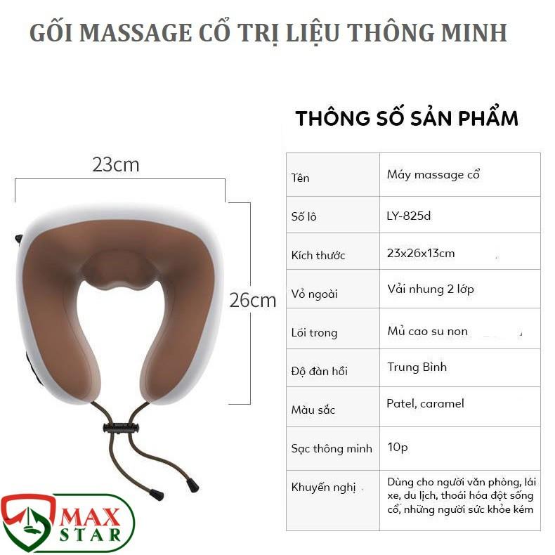 Gối massage trị liệu cổ vai gáy chữ U hồng ngoại đa năng chính hãng Máy massage cổ vai gáy