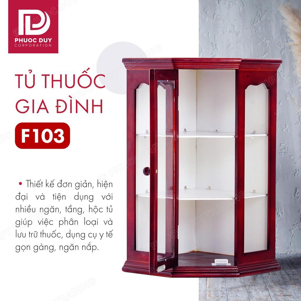 Tủ thuốc - Tủ y tế gia đình gỗ tự nhiên F103